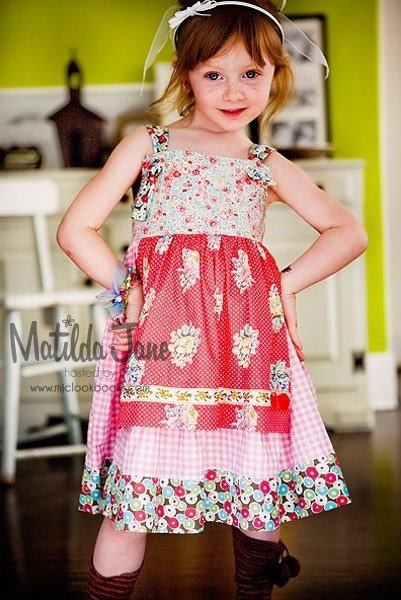 Pre-owned Matilda Jane Girls Red Dress size: 6-12 Months 